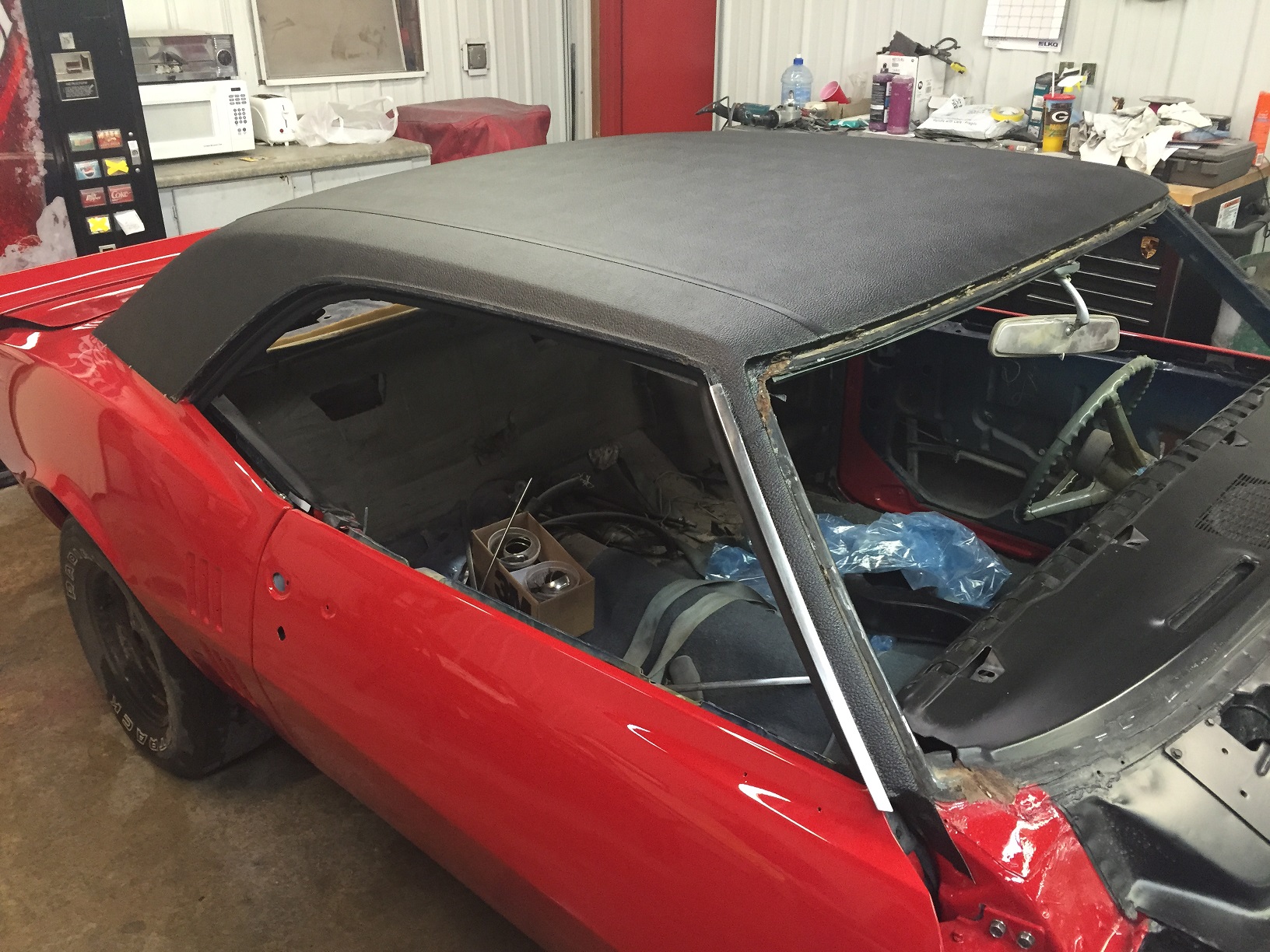 Attached picture Firebird Vinyl Top in Place 004.JPG